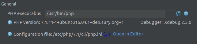 PhpStorm PHP interpreter dialog